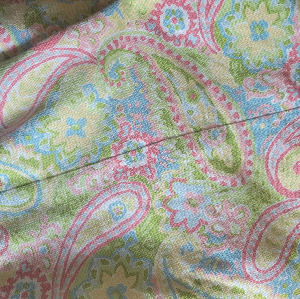 Queen duvet Custom Paisley Heavy fabric Pink green blue FIRM PRICE